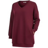 Long V-Neck Sweatshirt