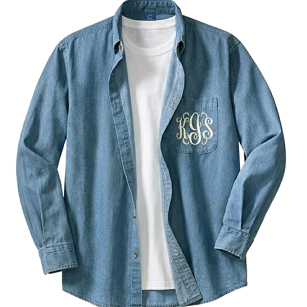 Long Sleeve Boyfriend Shirt - DENIM