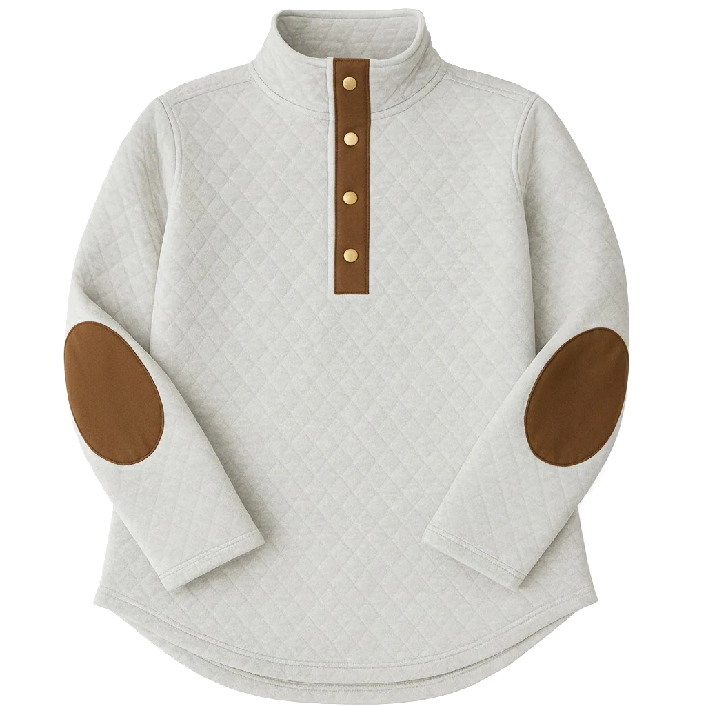 Quilted Elbow Patch Sweatshirt