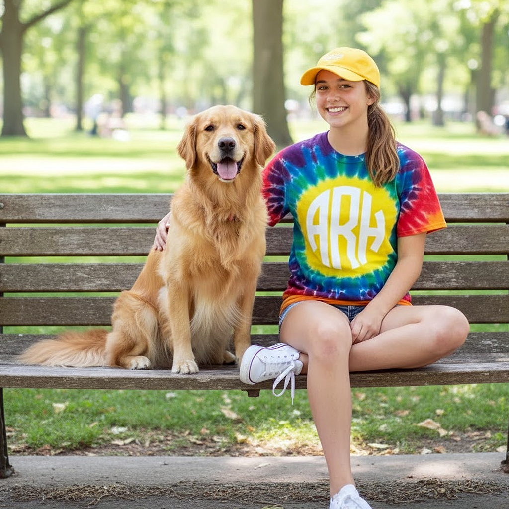 Circle Tie Dye Tee Shirt