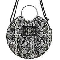 Snakeskin Circle Crossbody Purse