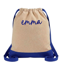 Two-Tone CINCH Canvas Backpack Tote