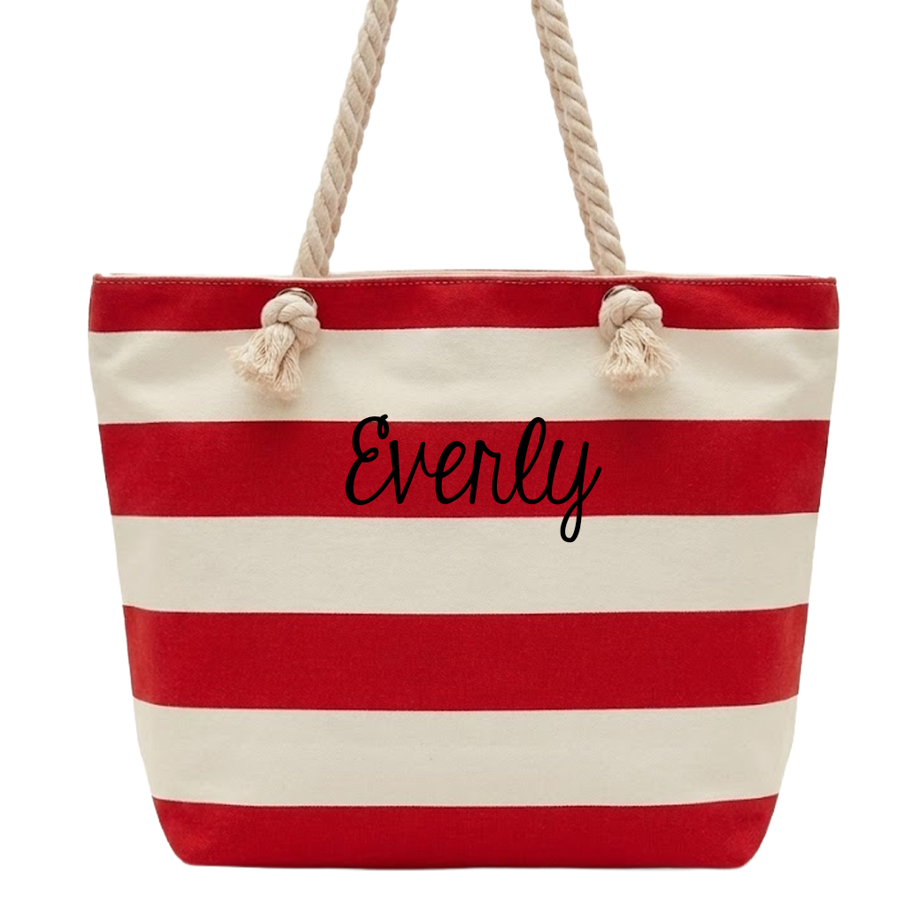 Cotton Cord Canvas Beach Tote