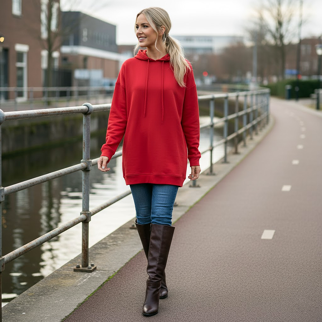 Long Hooded Sweatshirt