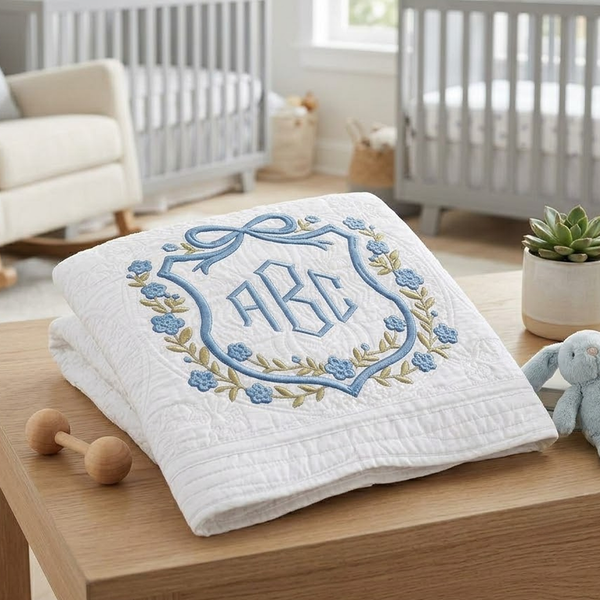 Quilted Heirloom Baby Blanket