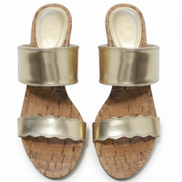 Gold Wedge Sandals