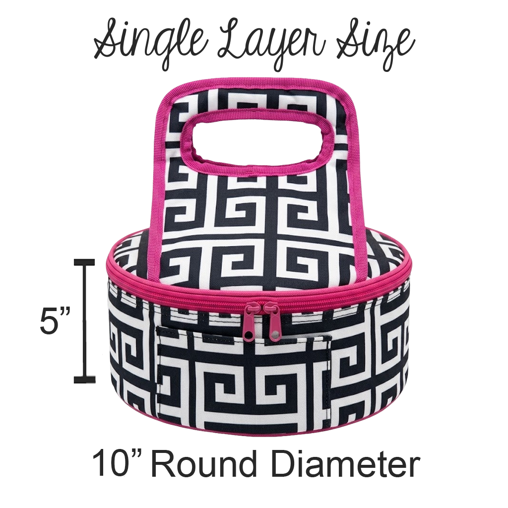 Pie & Casserole Carrier - NAVY/Pink