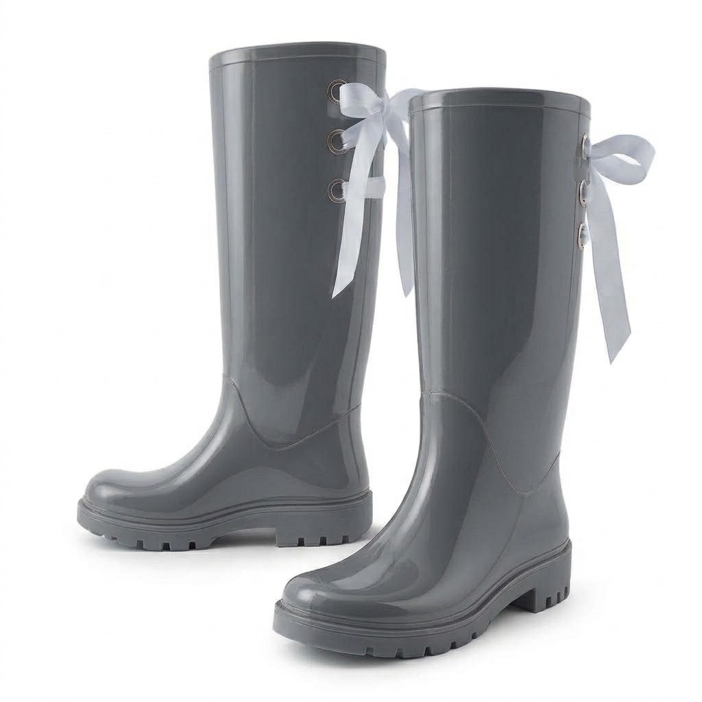 Classic Rubber Rain Boots w/Ribbon