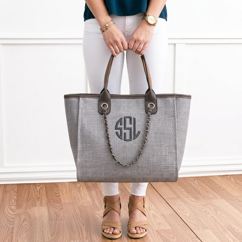 Tweed Chain Handbag