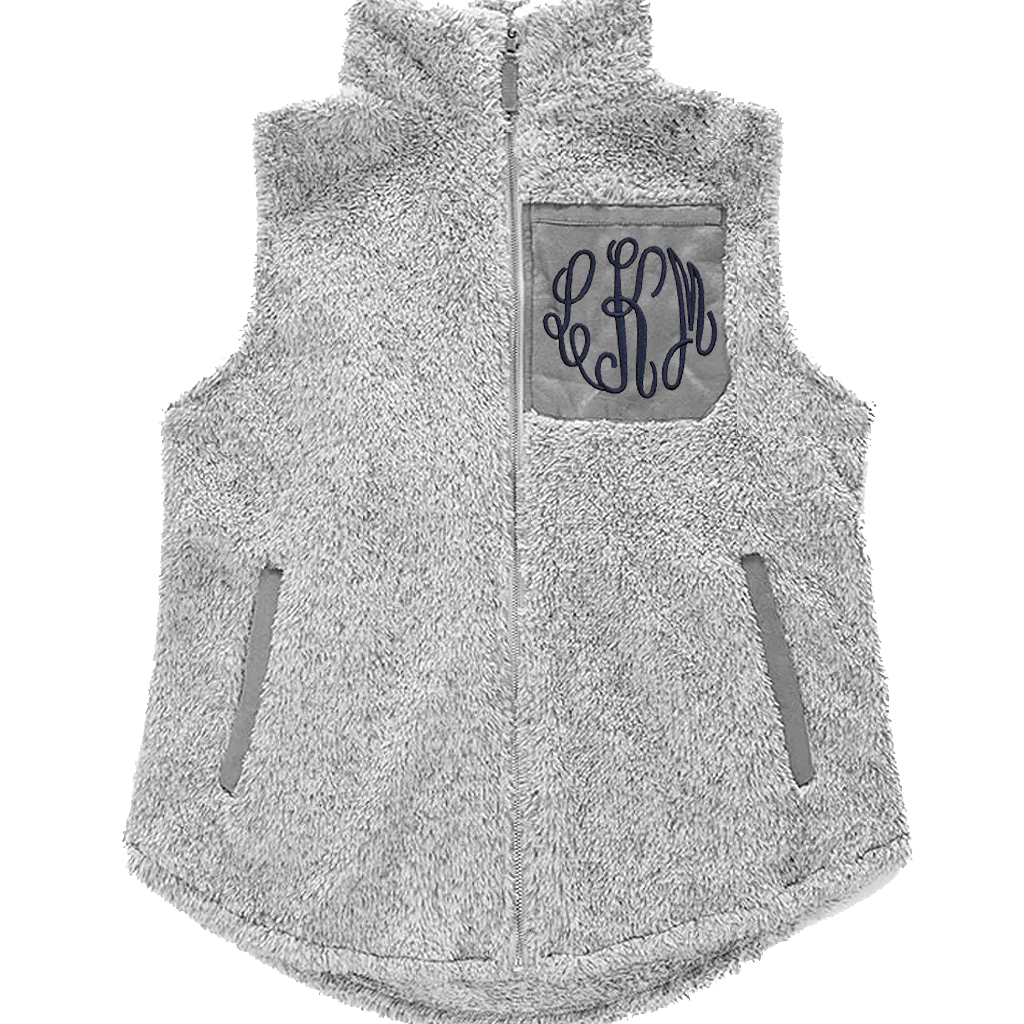 Micro Fuzzy Patch Pocket Vest