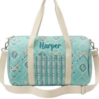 Quilted Classic Duffel Travel Tote Bag