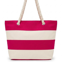 Canvas Stripe Beach Tote
