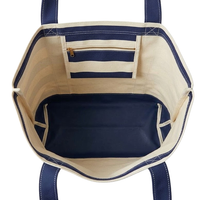 Haul-It-All Stripe Canvas Beach Tote Bag