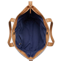 Seersucker NAVY Canvas Tote Bag