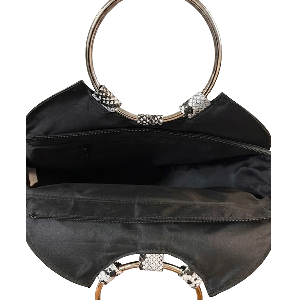 Snakeskin Circle Crossbody Purse