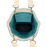 Raw-Edge Canvas Tote Bag