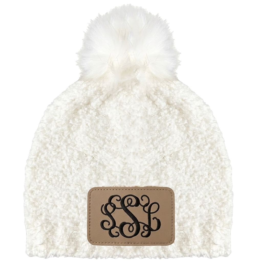 Beanie Hat w/Pom Pom Ball - IVORY