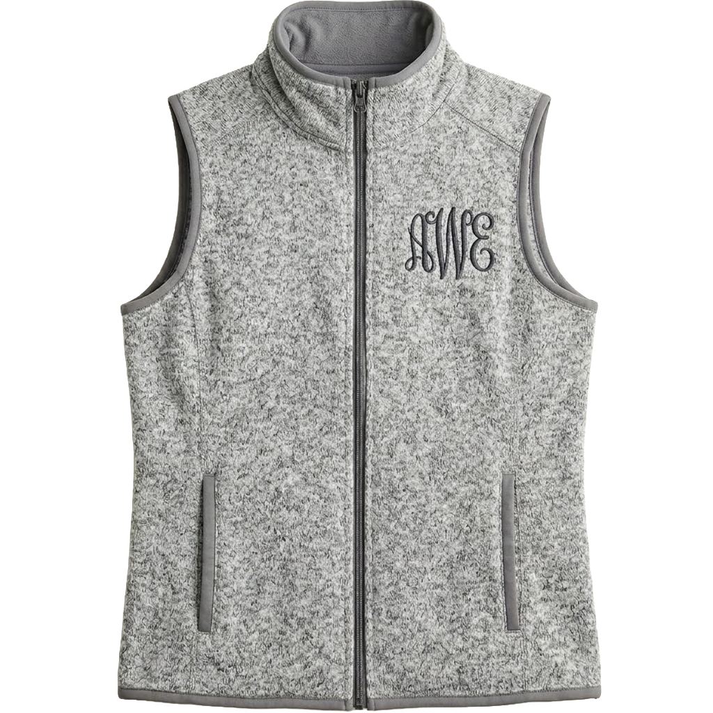 Ladies Heathered Fleece Vest