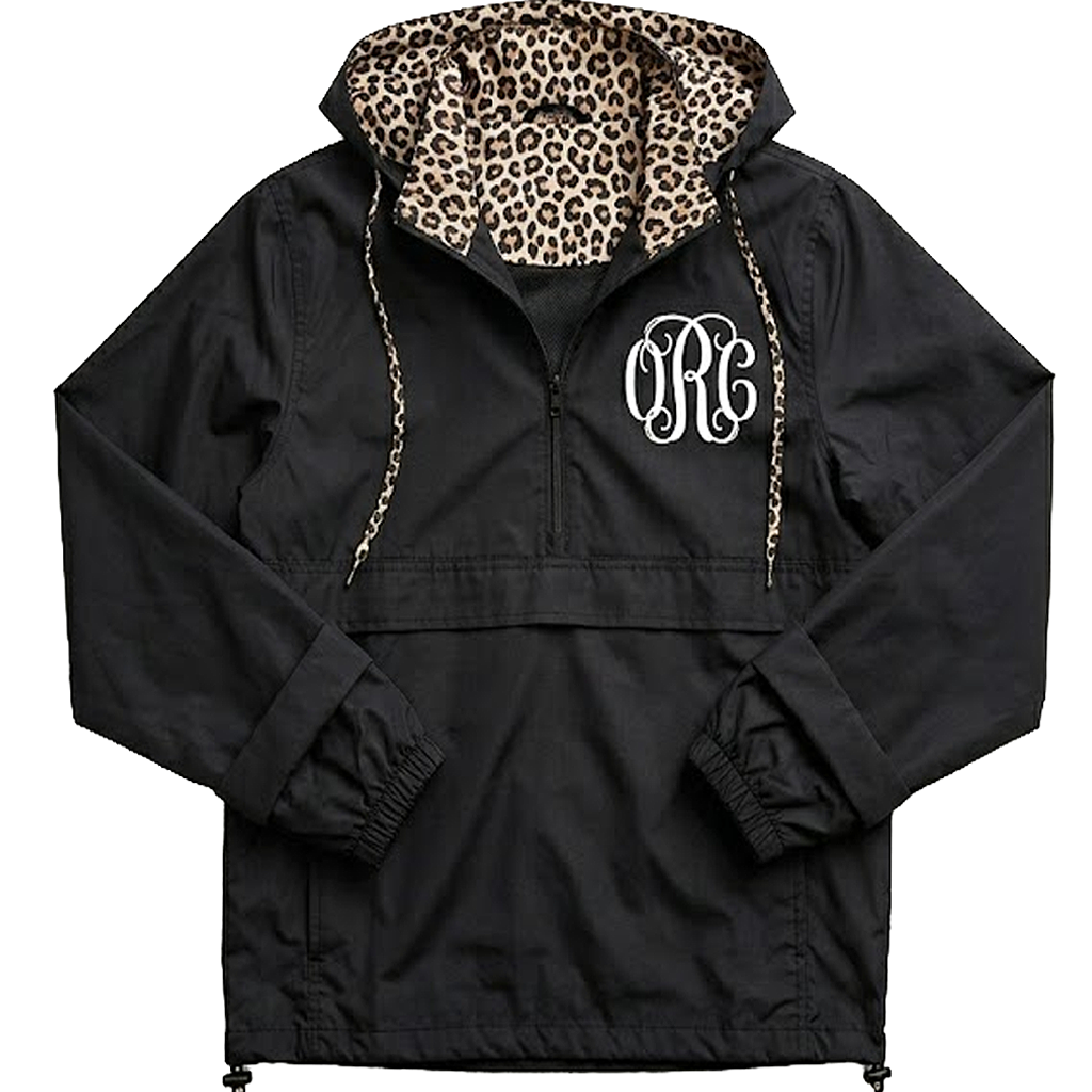 Leopard Print Pullover Windbreaker