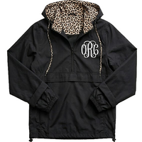 Leopard Print Pullover Windbreaker