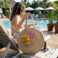 Jute Bungalow Circle Beach Tote