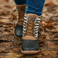 Stripe Ankle Duck Boots