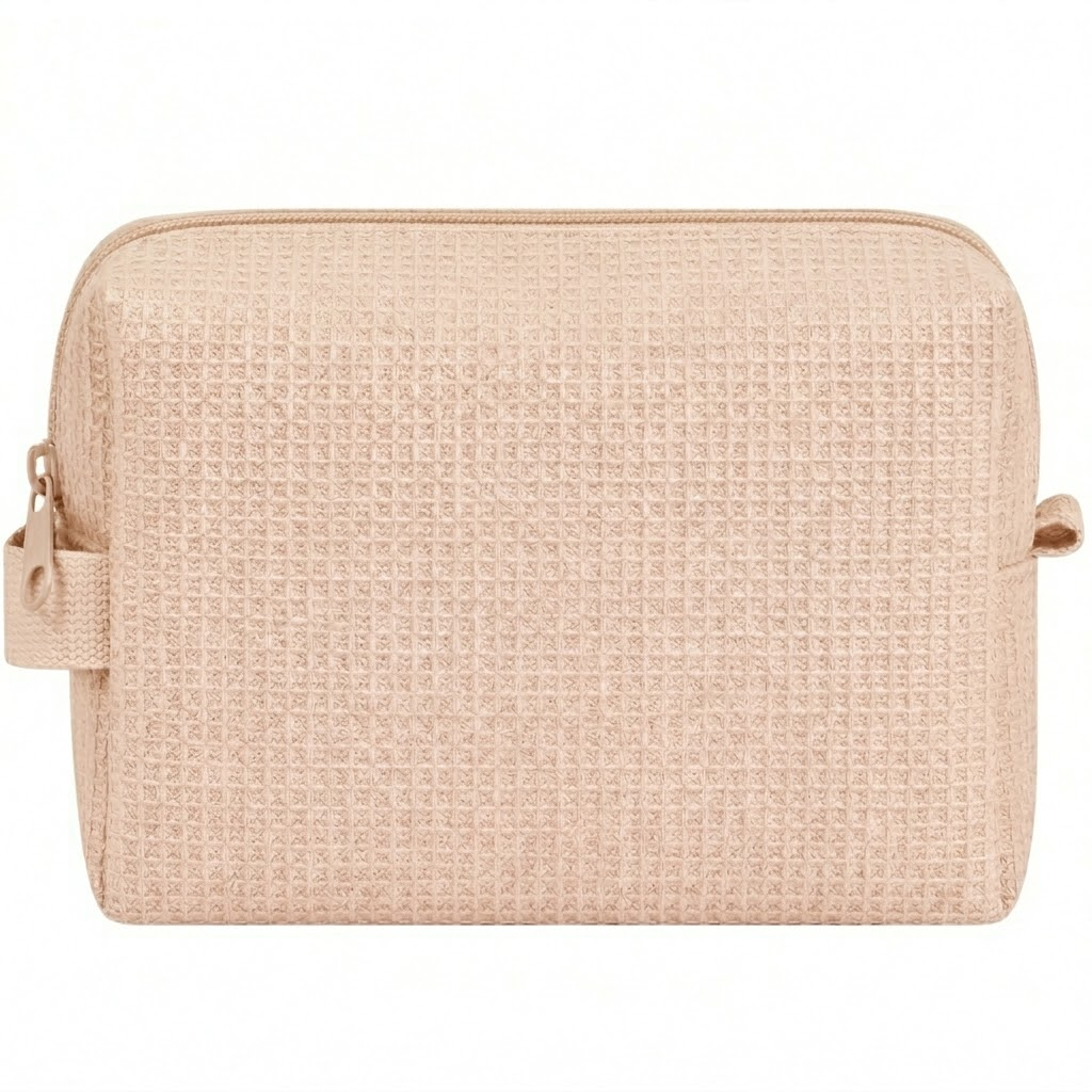 Waffle Weave Makeup Bag