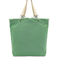Raw-Edge Canvas Tote Bag
