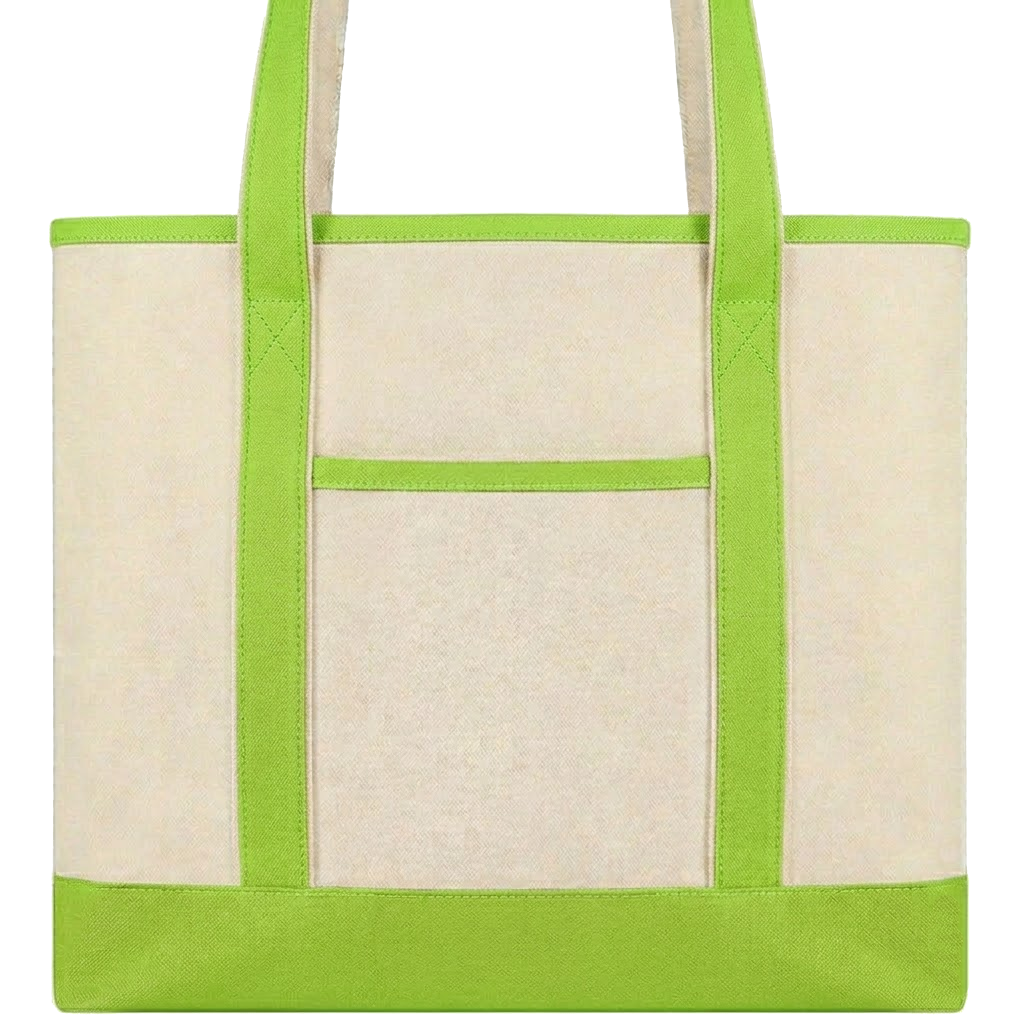 Large Canvas Boater Tote