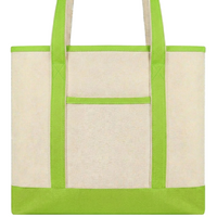 Large Canvas Boater Tote