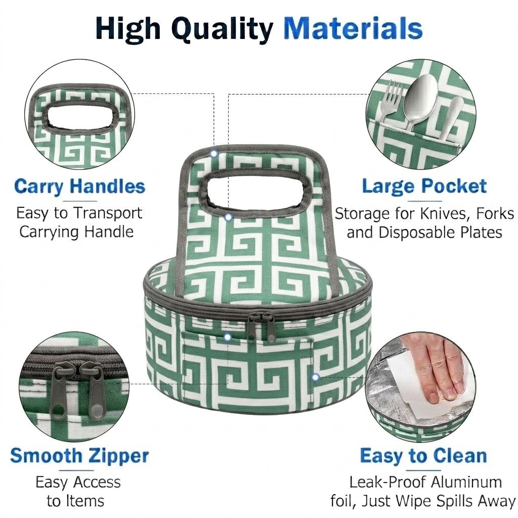 Pie & Casserole Carrier - LIME/Grey