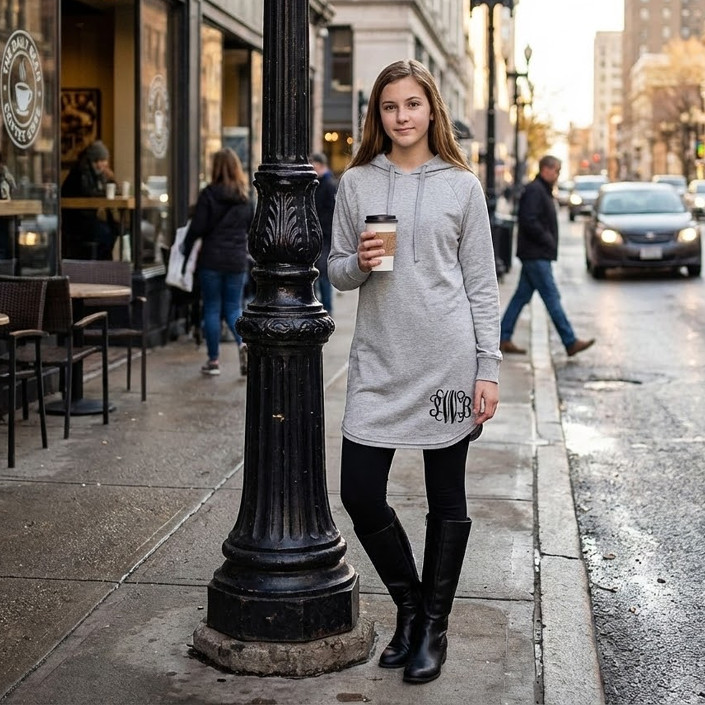 Hooded Hi Lo Sweatshirt