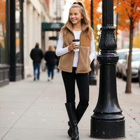 Micro Fuzzy Patch Pocket Vest