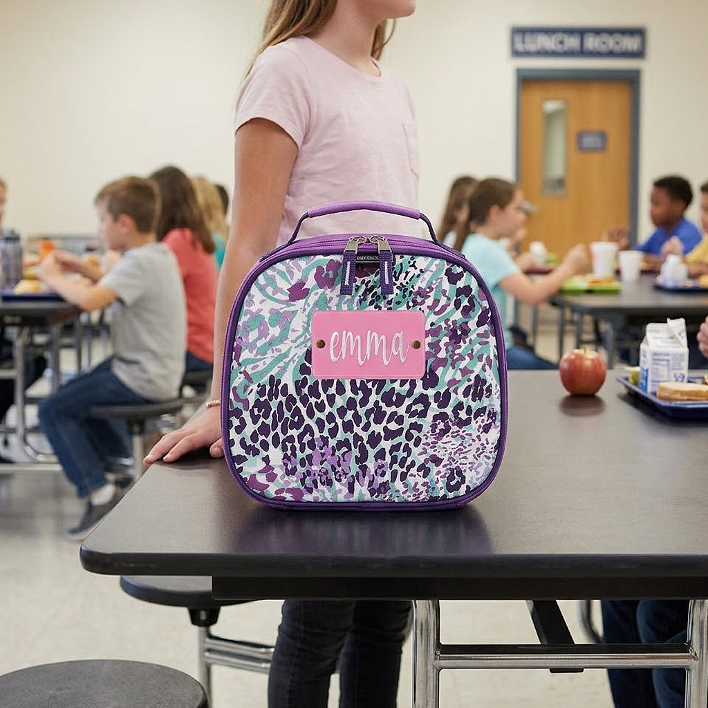 Purple & Mint Leopard Lunch Box