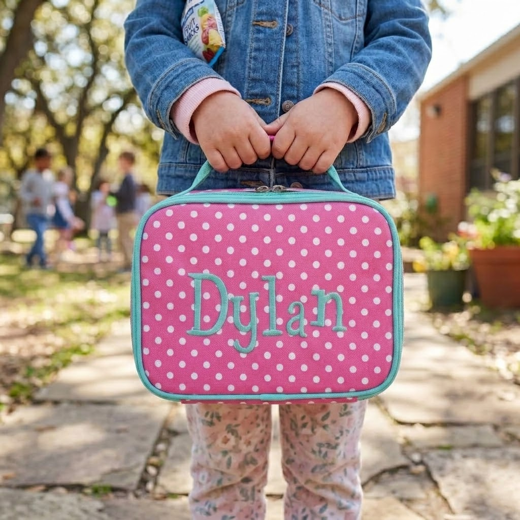 Pink Polka Dot Lunch Box - Kids
