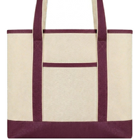 Large Canvas Boater Tote