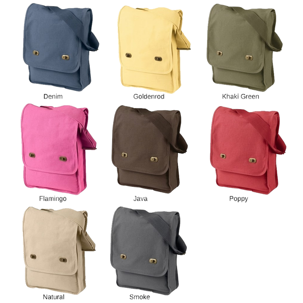 Canvas Crossbody Messenger Tote Bag