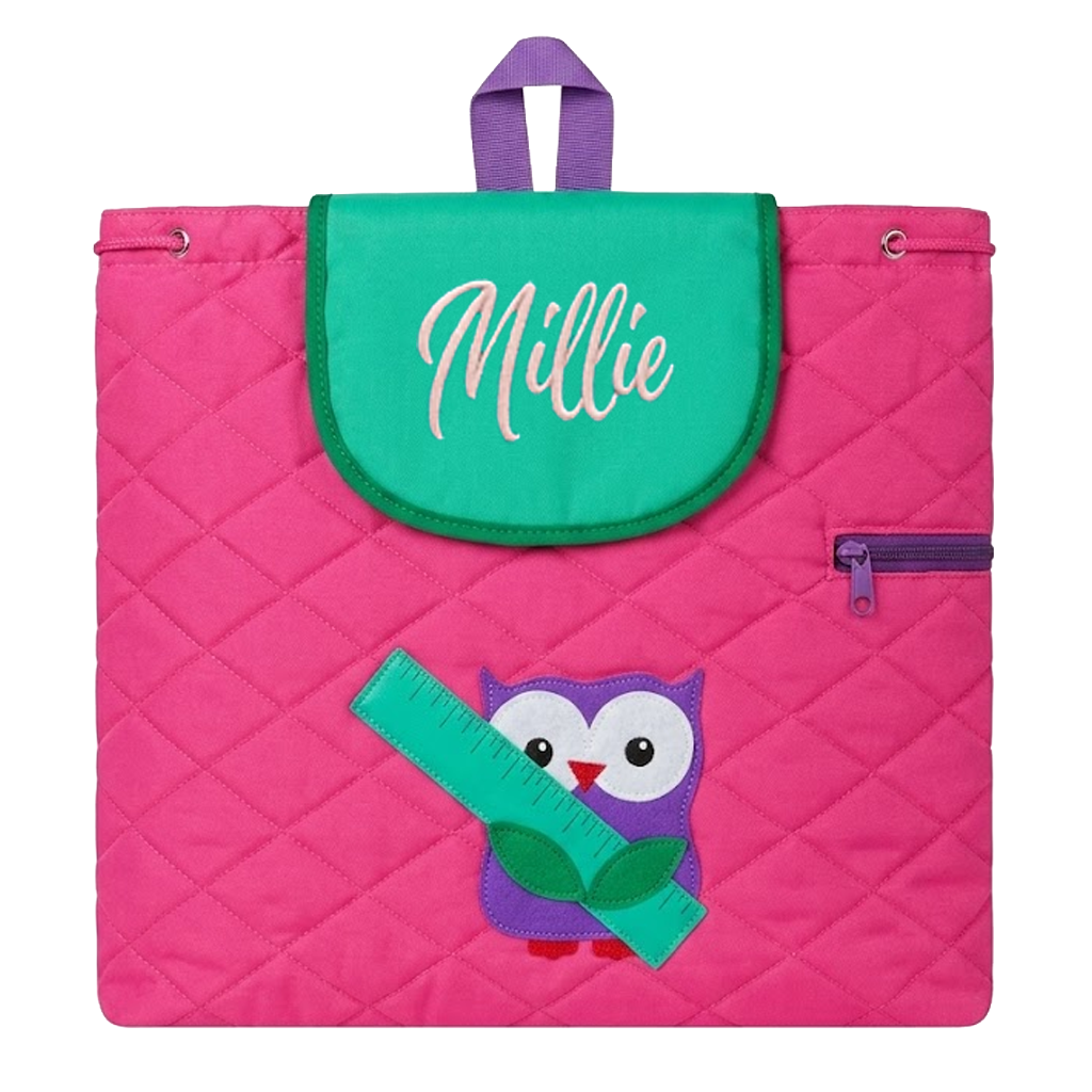Quilted Child Backpack - OWL