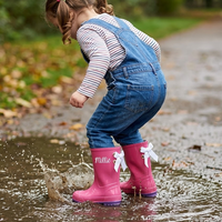 Two-Tone Kid's PINK Rain Boots
