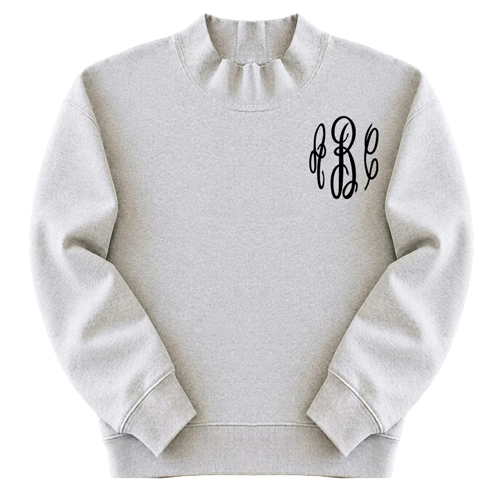 Mock Neck Long Sleeve Sweatshirt