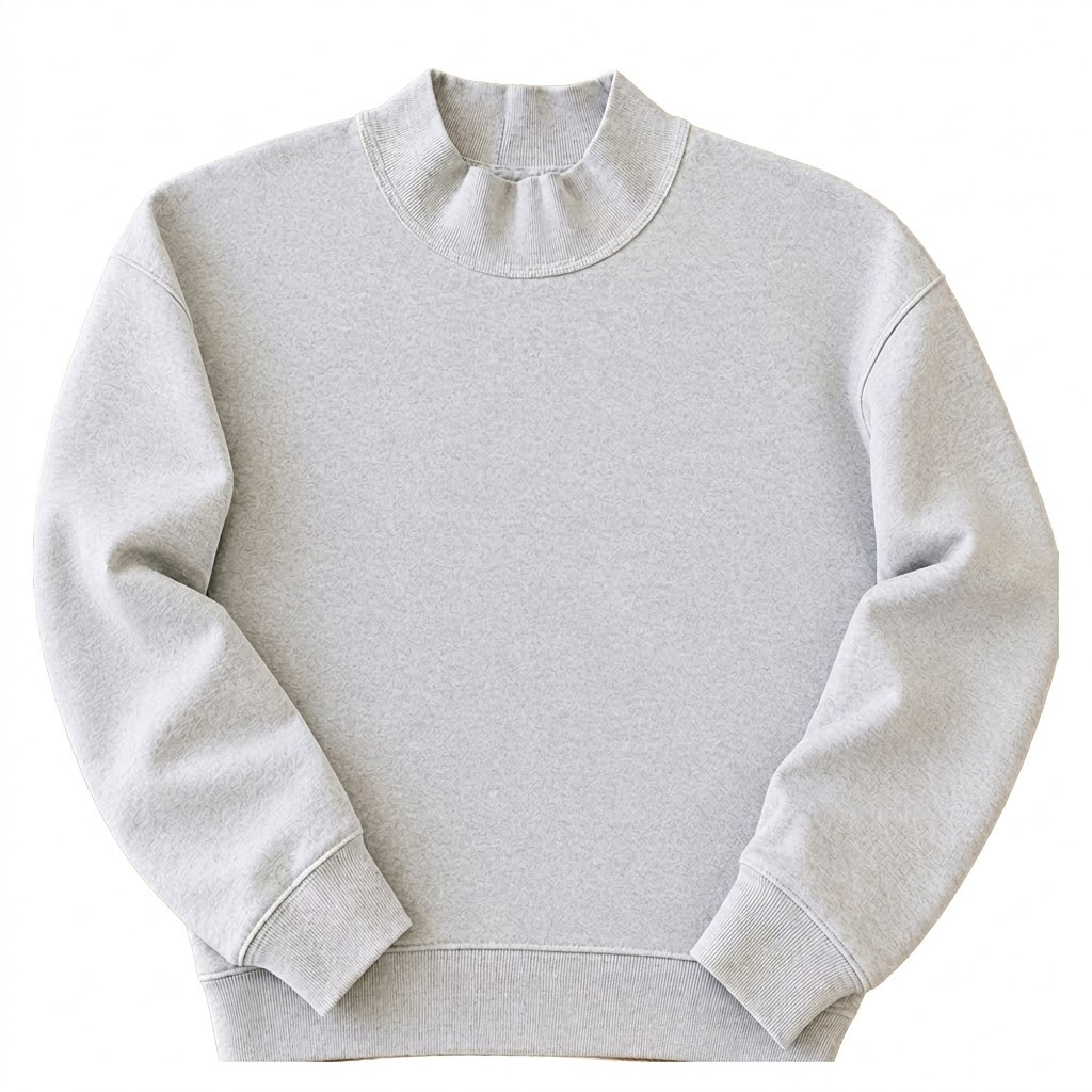 Mock Neck Long Sleeve Sweatshirt