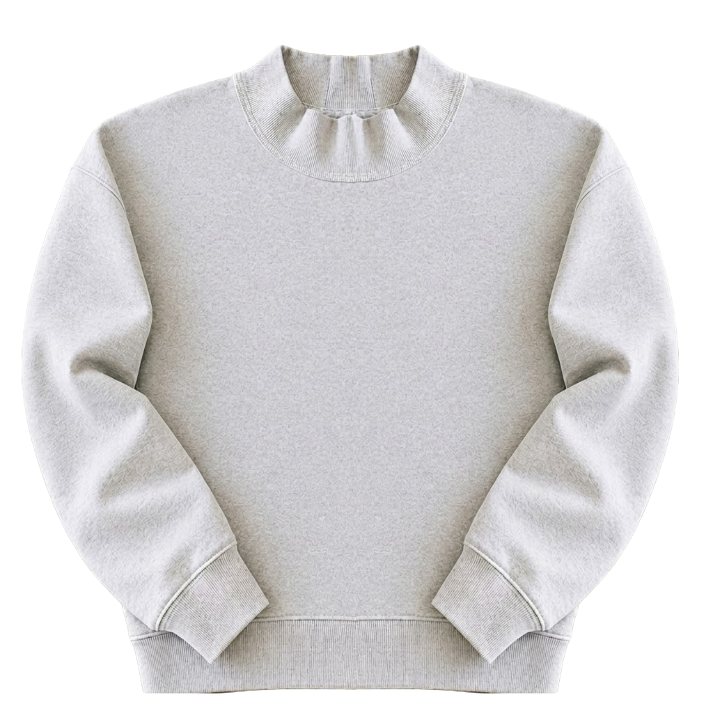 Mock Neck Long Sleeve Sweatshirt