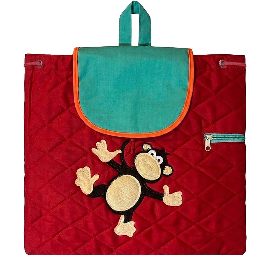Quilted Child Backpack - MONKEY