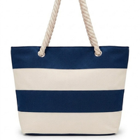 Canvas Stripe Beach Tote
