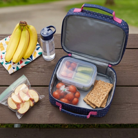 Navy & Pink POLKA DOT Lunch Box