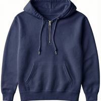 Quarter Zip Hoodie Sweatshirt