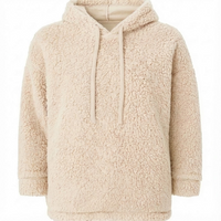 Longer Hooded Sherpa Pullover