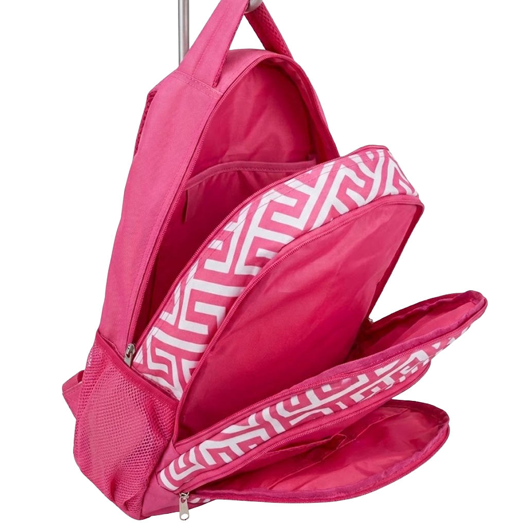 PINK Greek Key Kids Backpack