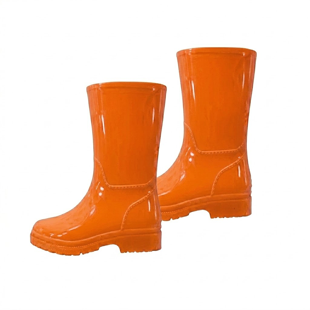 Children's Rubber Rain Boots w/Ribbon