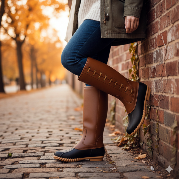 Side Lace Duck Boots